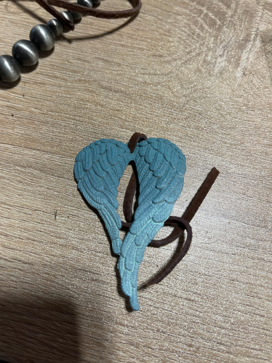 Angel wing saddle charm