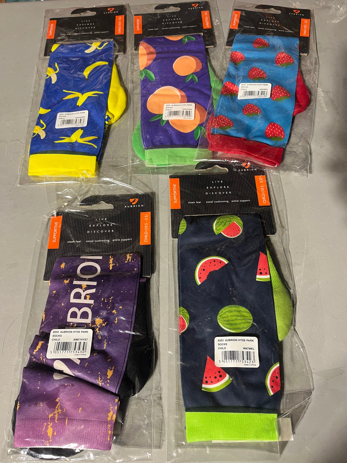 Child fun print riding socks