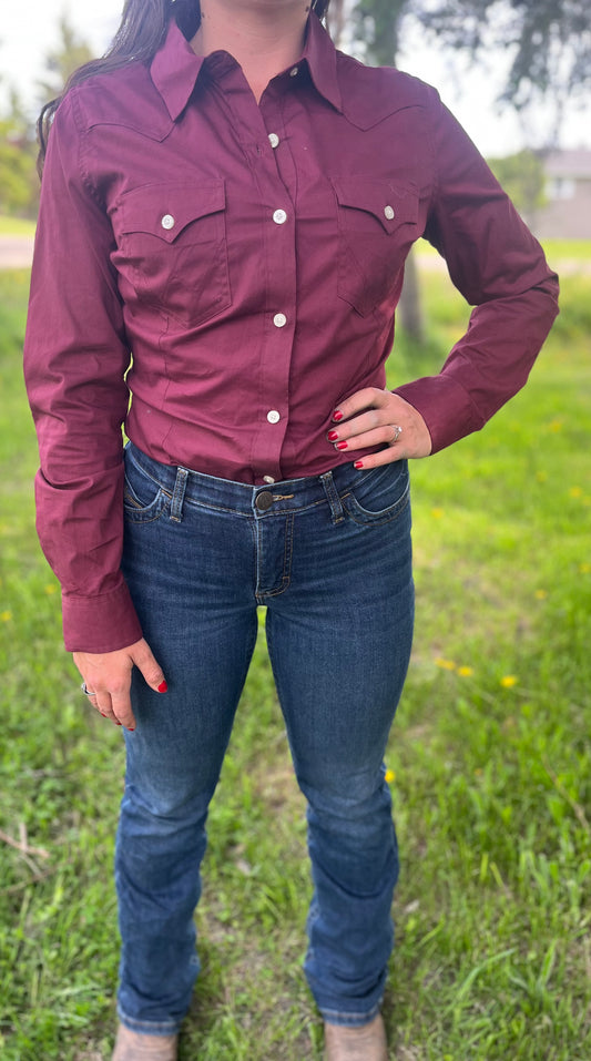 Wine Wrangler button up show shirt
