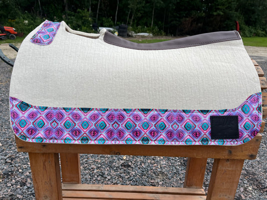 White with colorful Aztec pad 28x1/2”