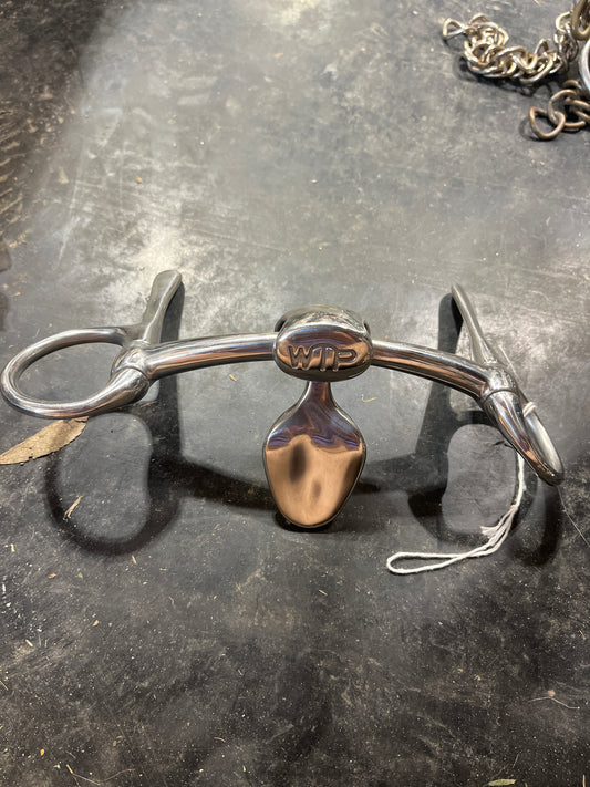 Half cheek winning tongue plate bit new