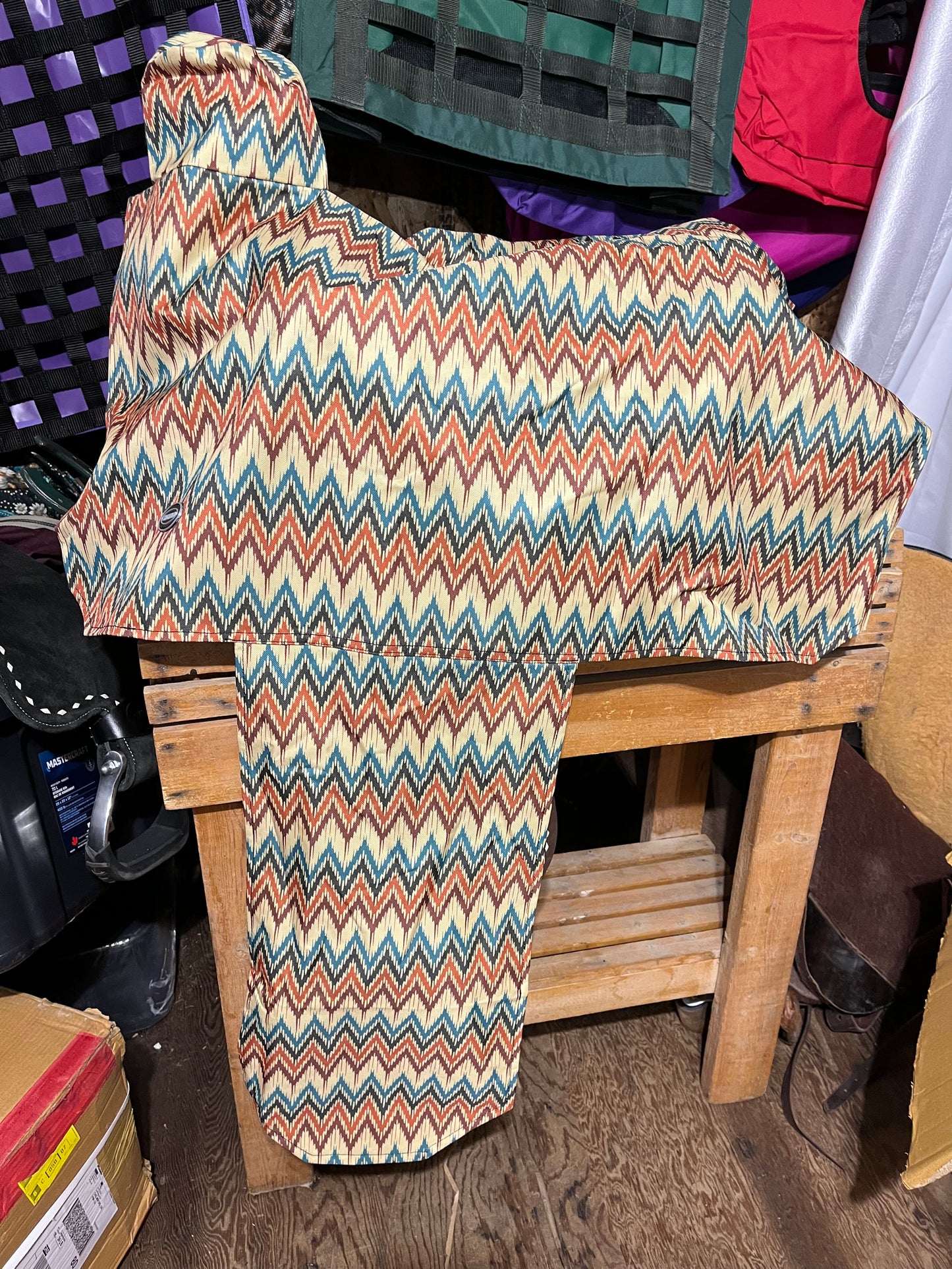 Aztec western saddle cover