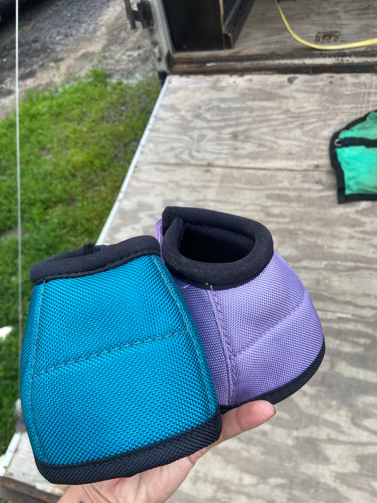 Single bell boots purple m teal large unused no matches