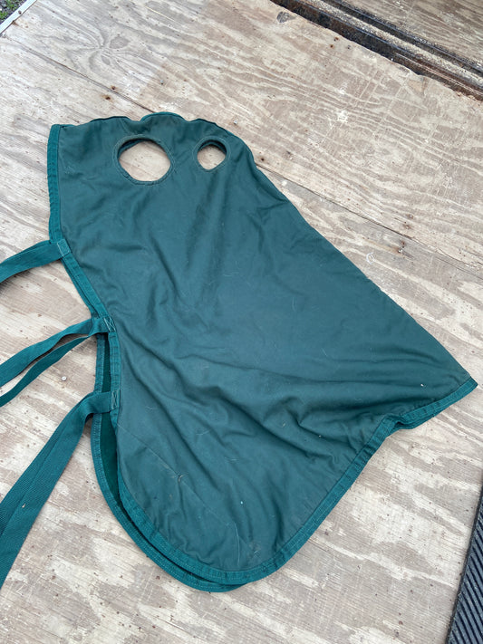 Green fleece lined shipping hood