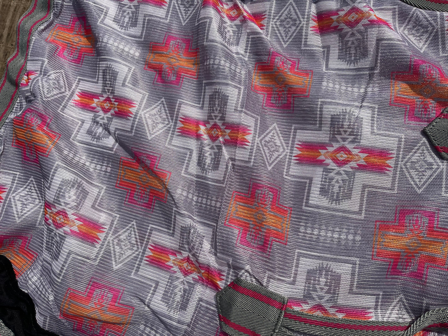 78” flysheet with neck and belly Aztec print