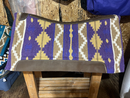 Purple wool top contoured show pad 34x40 with 1” memory felt bottom