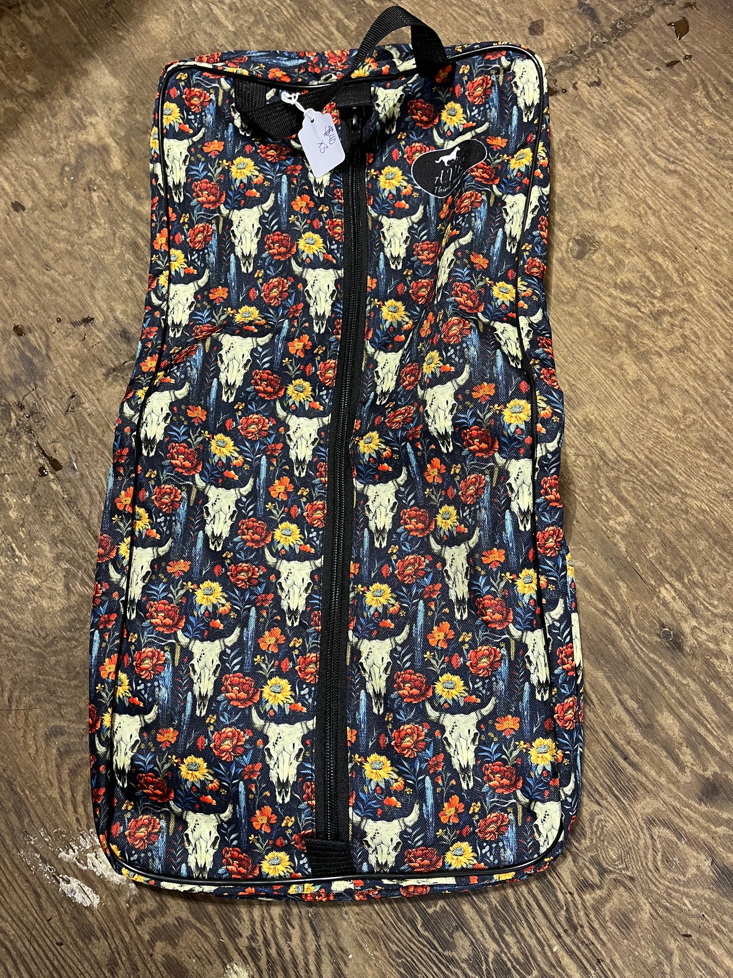 Printed bridle bags - 3 buckles inside