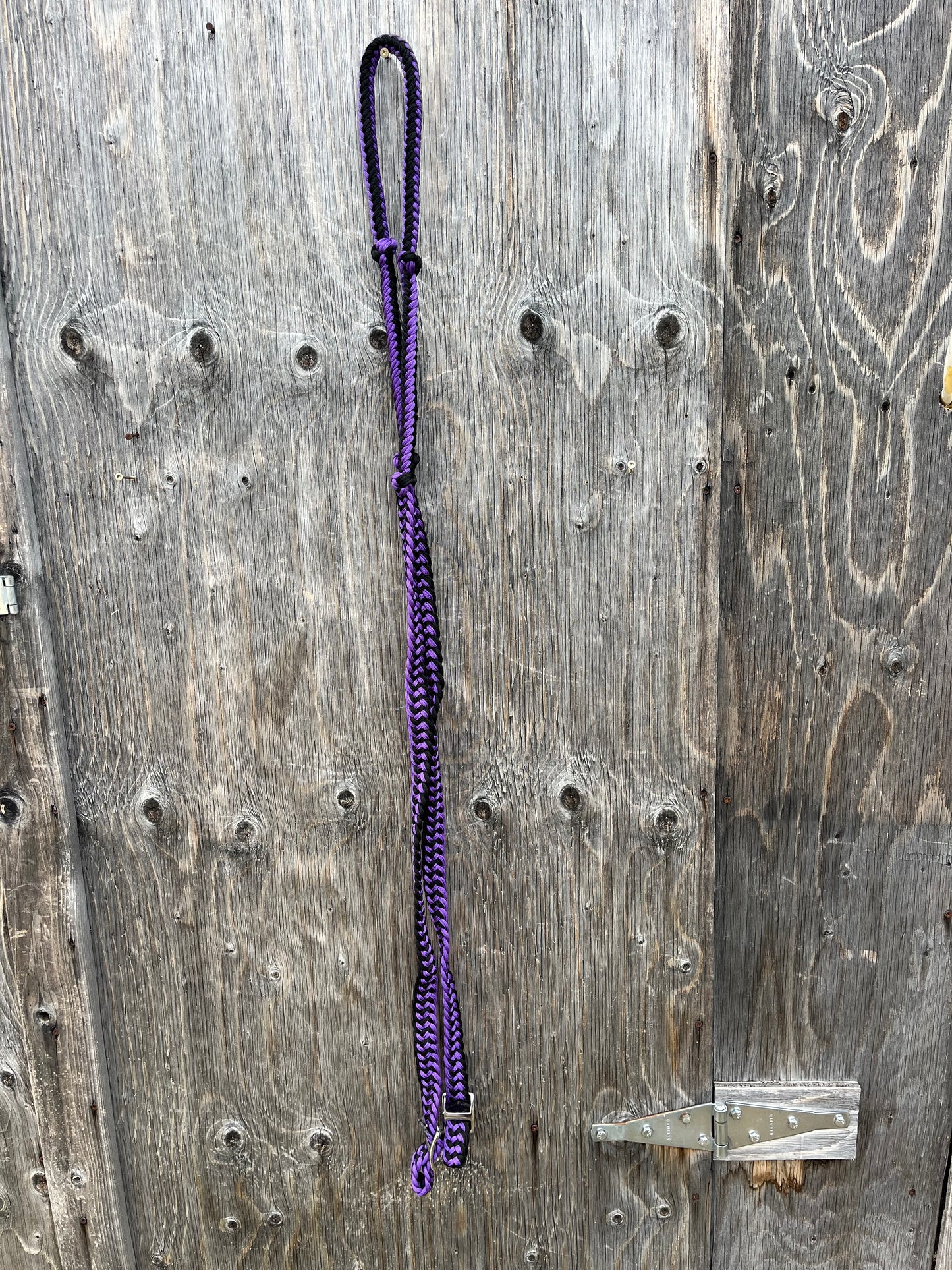 Purple black barrel reins