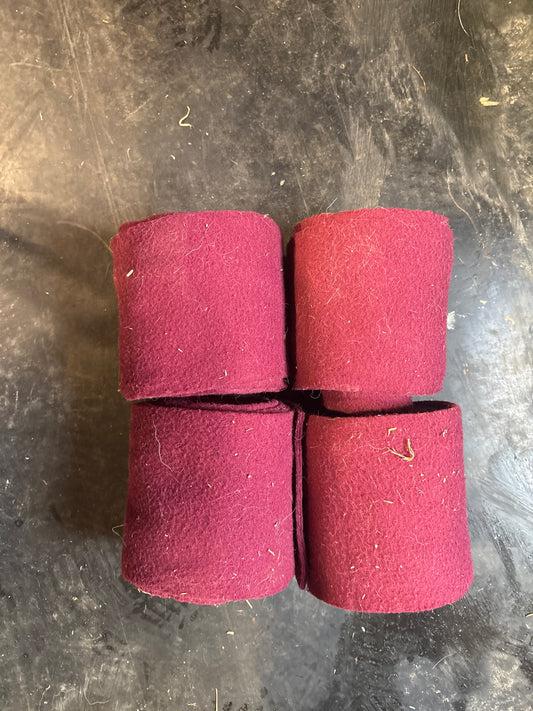 4 burgundy polos