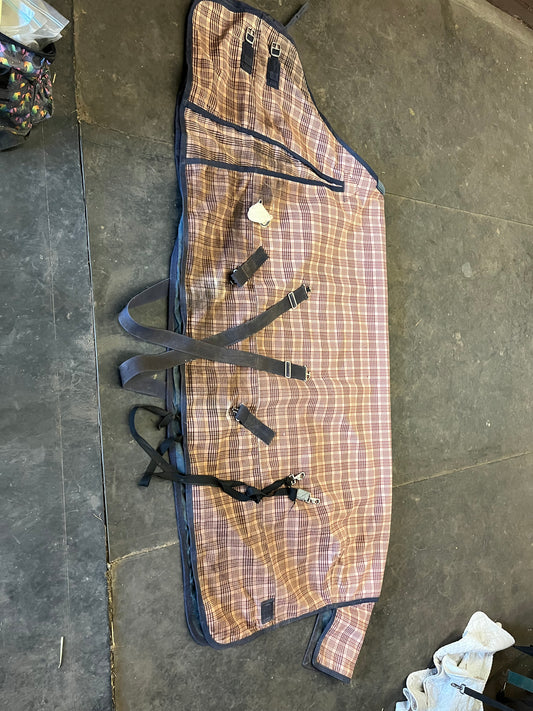 84” shedrow plaid turnout