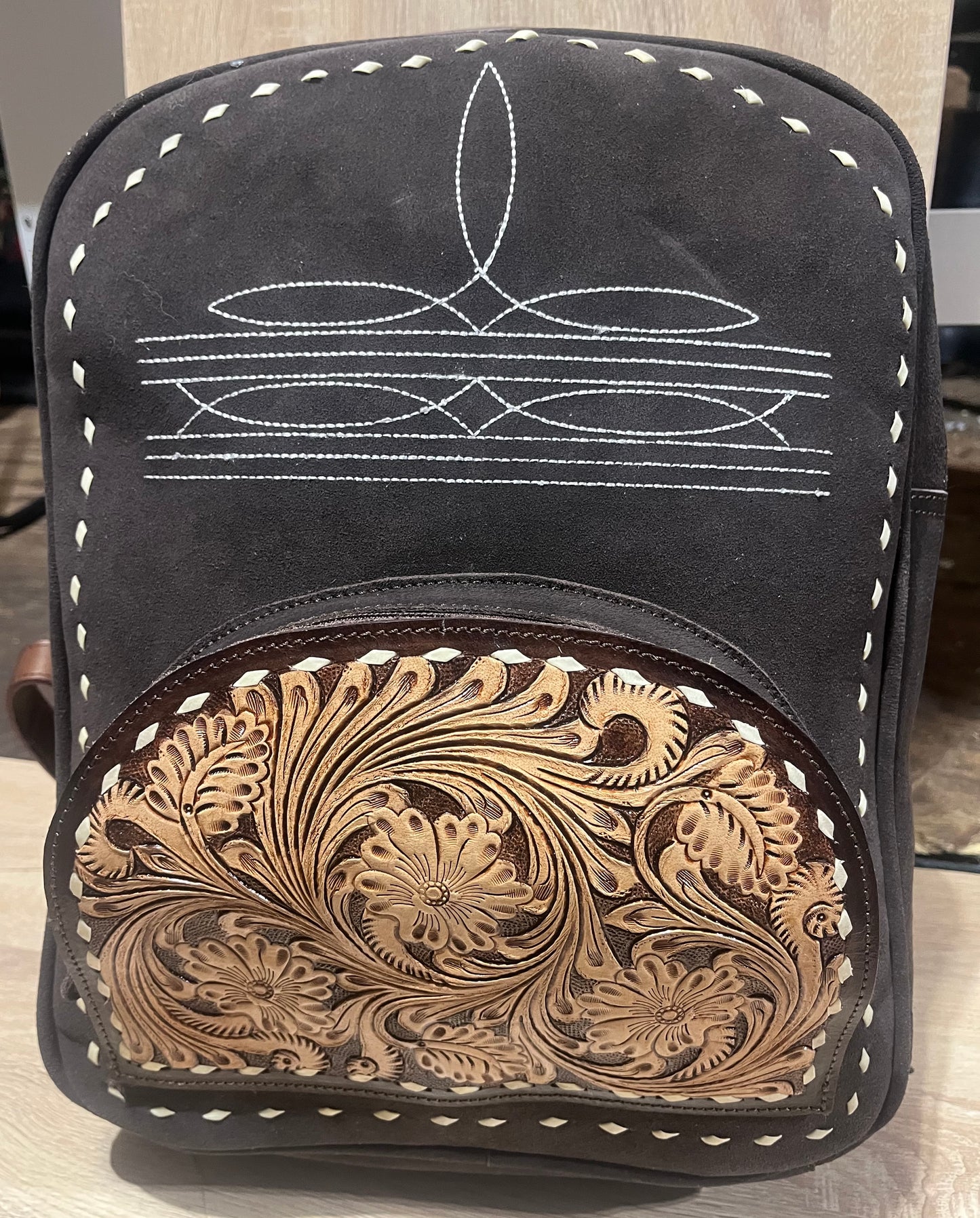 Boot stitch backpack