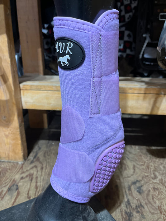 Lavender 4 pack sport boots with rubber protective heel