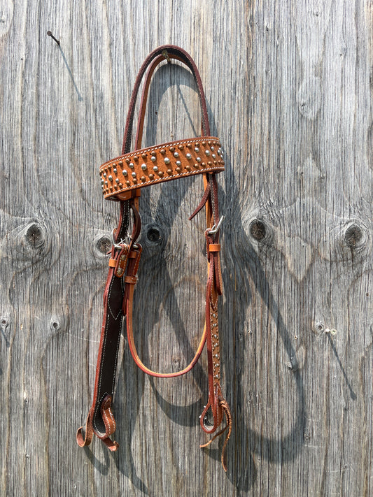 Copper headstall browband