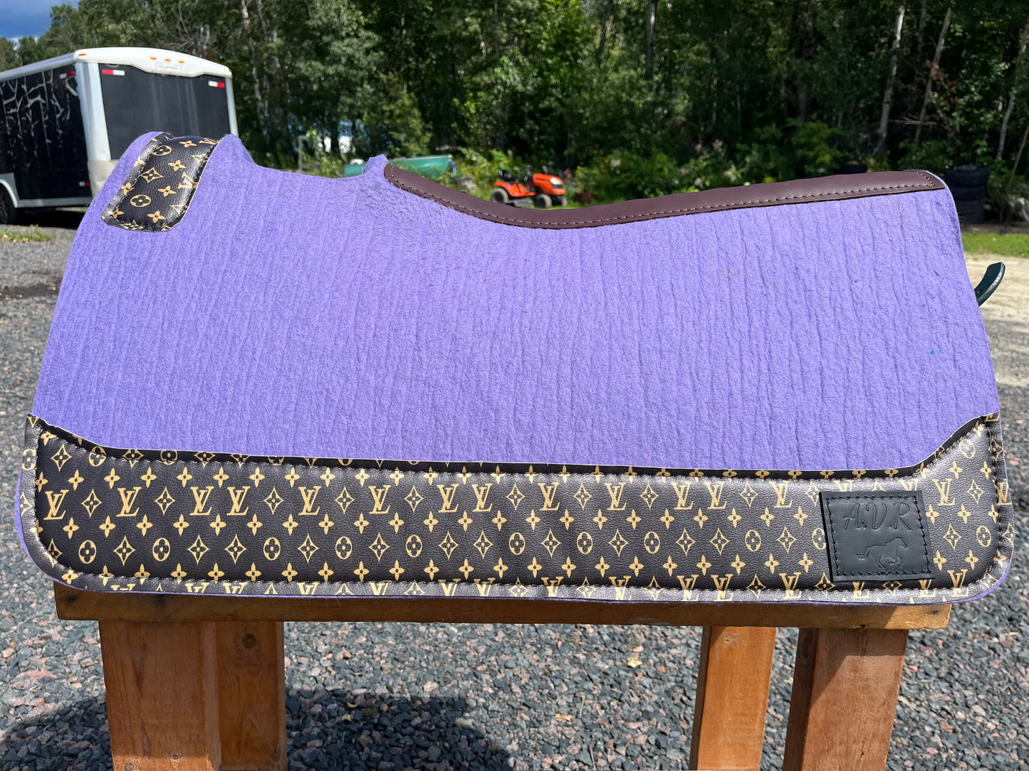 Lavender designer pad 30x3/4 *Please note discounted as has small lines that will not be seen under saddle* note second photo
