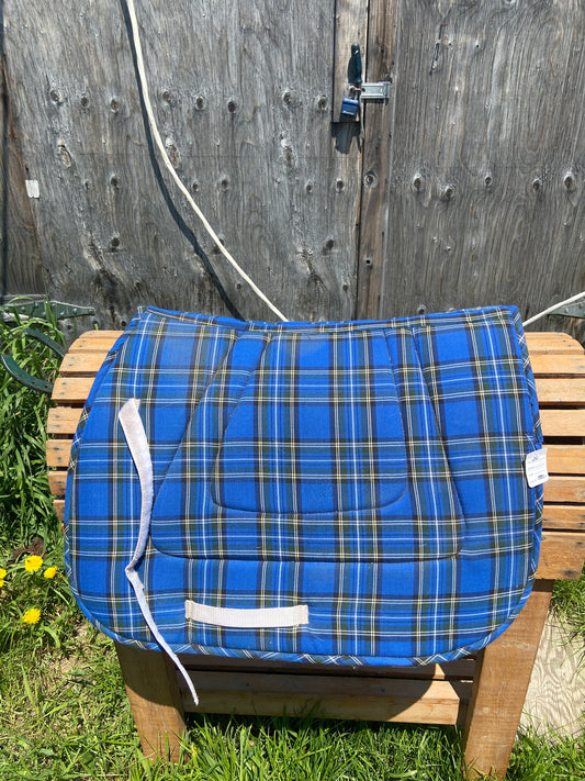 Blue plaid pad
