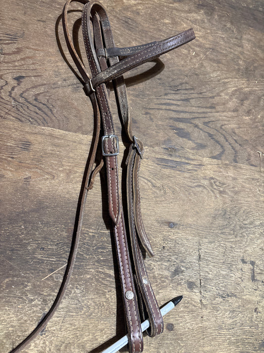 Plain browband headstall older