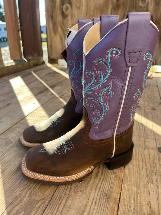 Purple girls size 12 cowboy boots