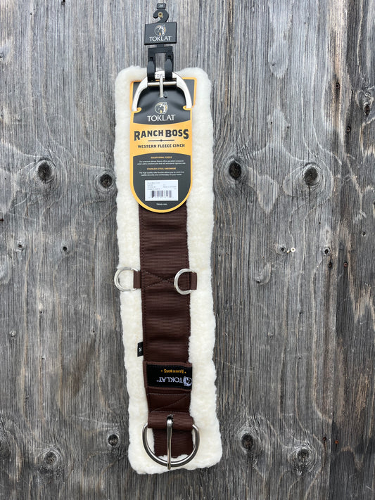 Ranch Boss Premium Fleece Western Cinch with roller buckle