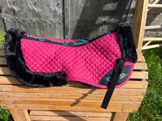 Contoured colored suede half pad