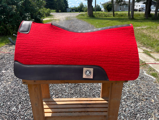Red wool pad