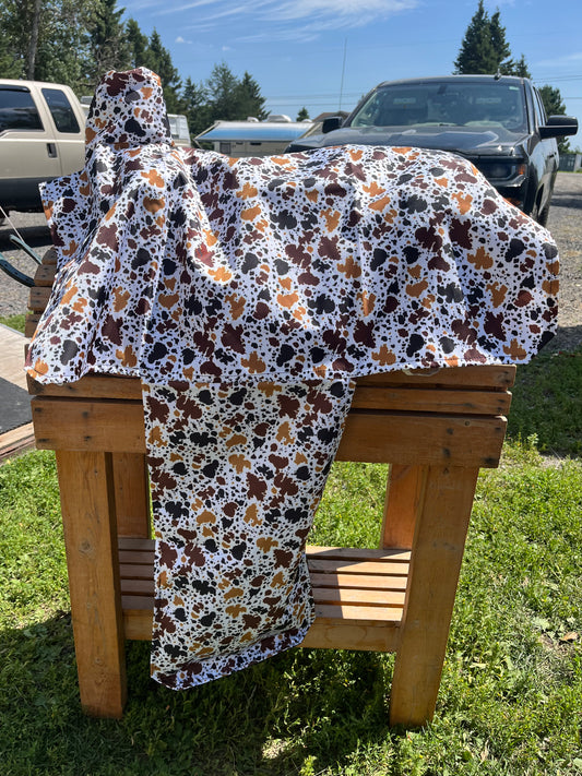 Cowprint western saddle cover