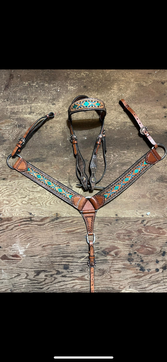 Pretty browband tack set
