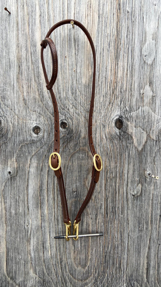Soft & supple one ear quick change W snaps & brass hardware