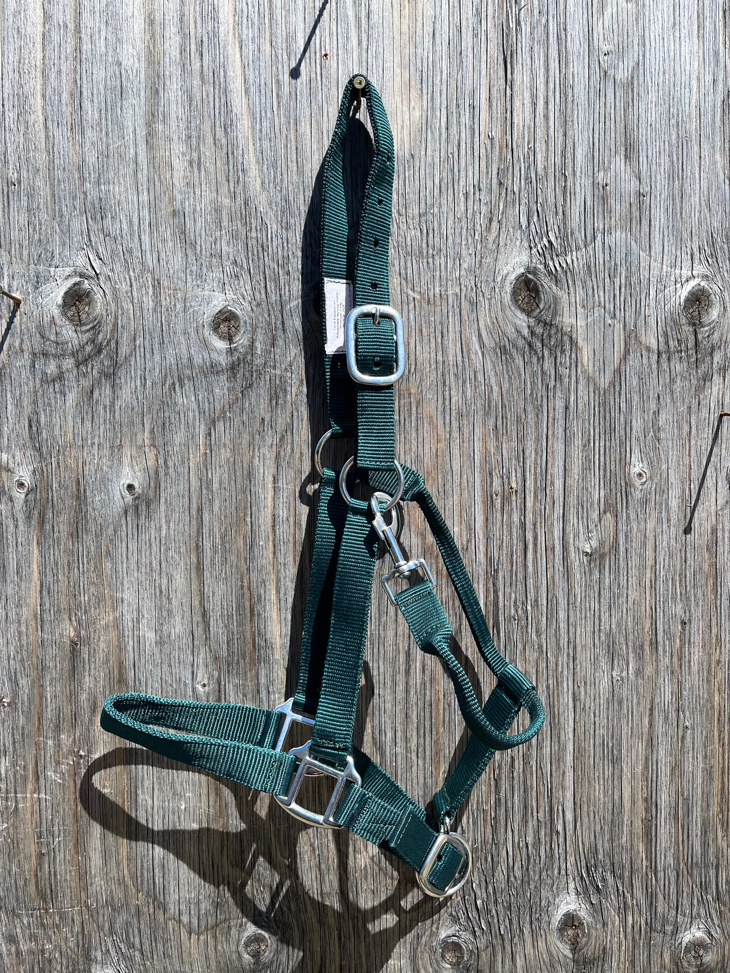 Double ply horse size halters with snap