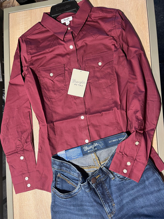 Wine Wrangler button up show shirt