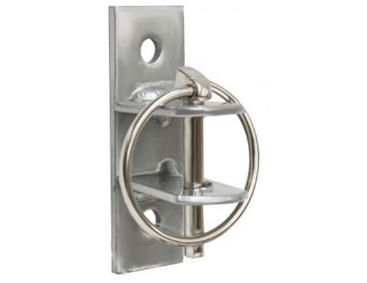 Locking pin bucket hooks