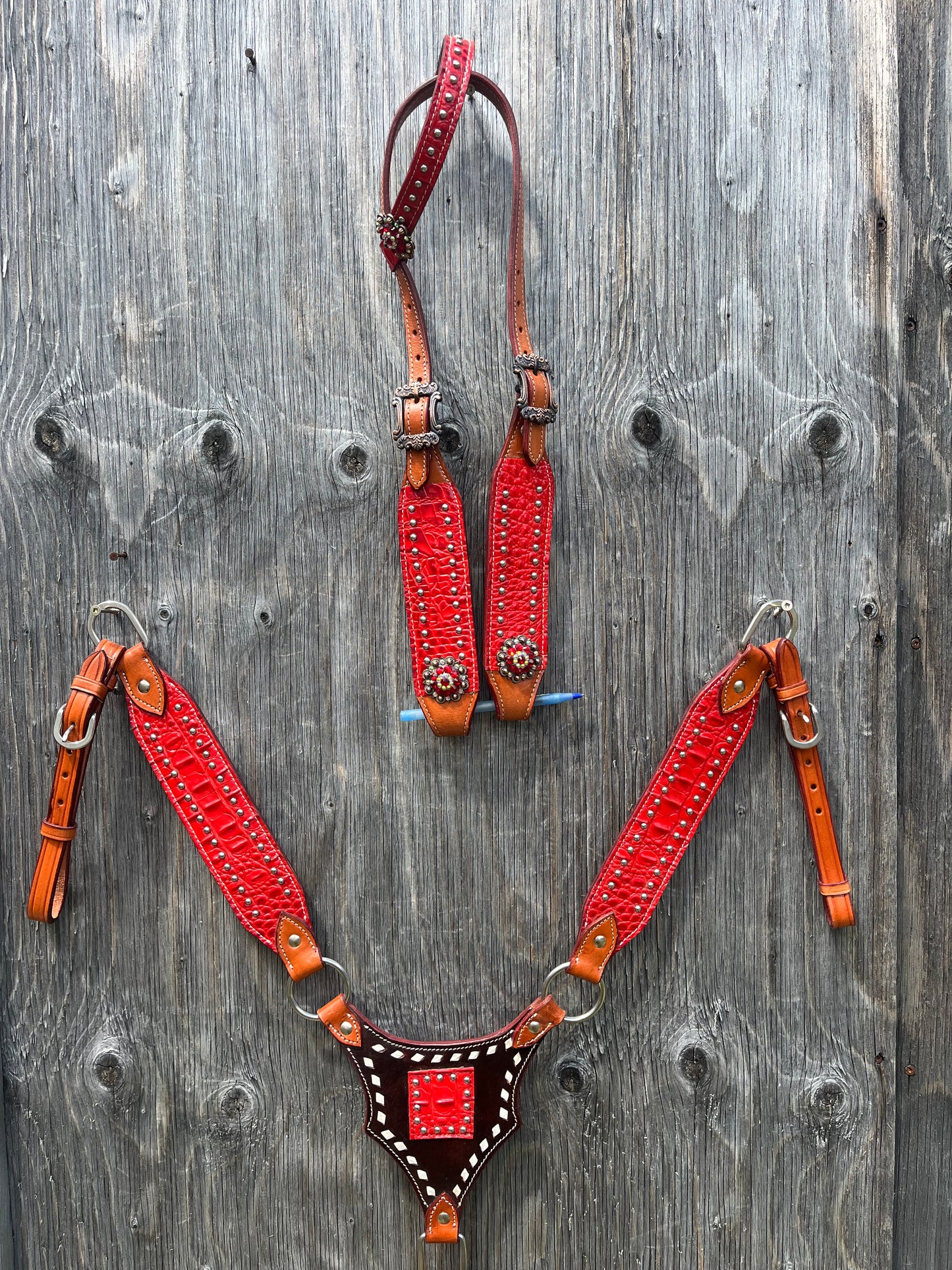 Red gladiator tack set