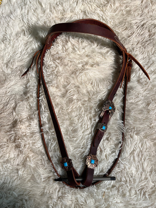 Browband fancy buckle headstall