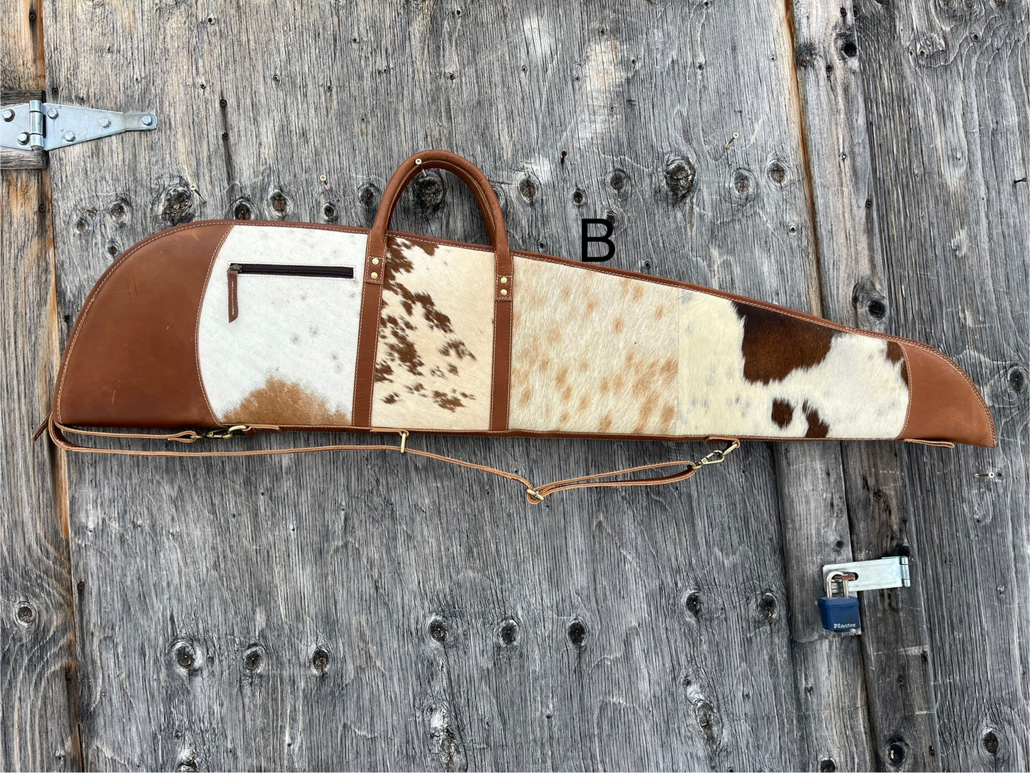 Ri-fle carriers hair on cowhide