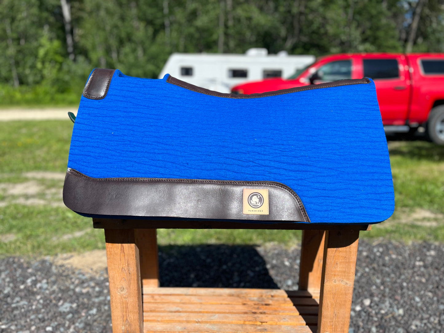 Royal blue wool pad