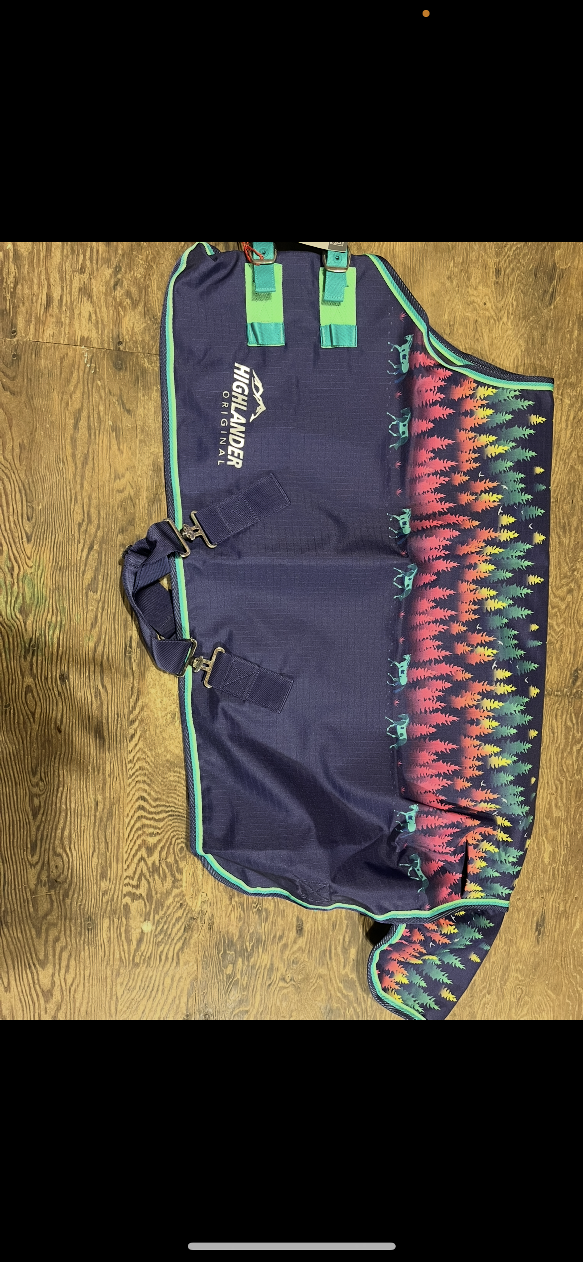 66” horse print rainsheet