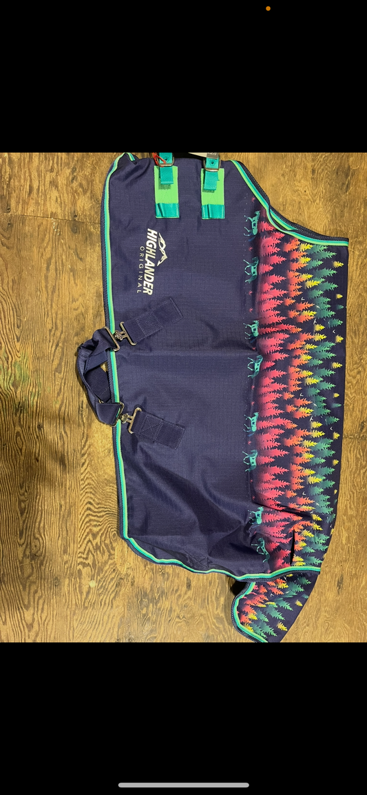 66” horse print rainsheet