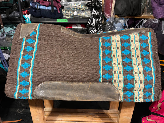 Wool top saddle pad