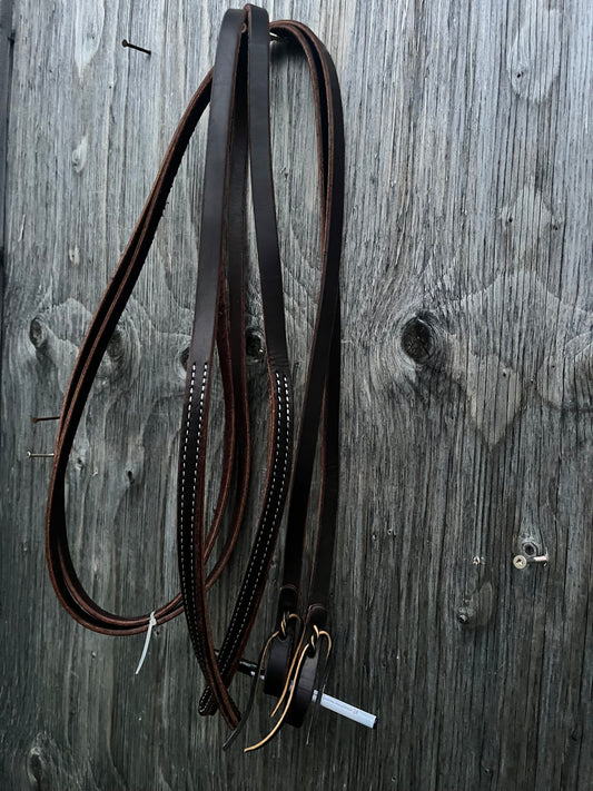 Oiled weighted end split reins