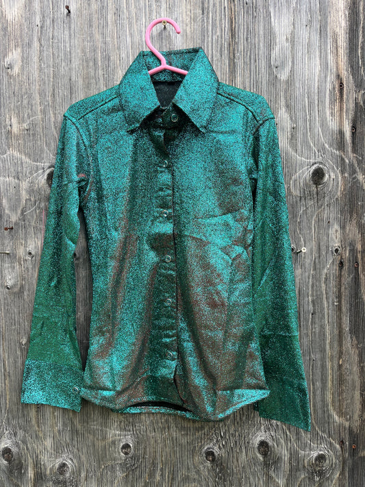 Youth metallic sparkle show shirt