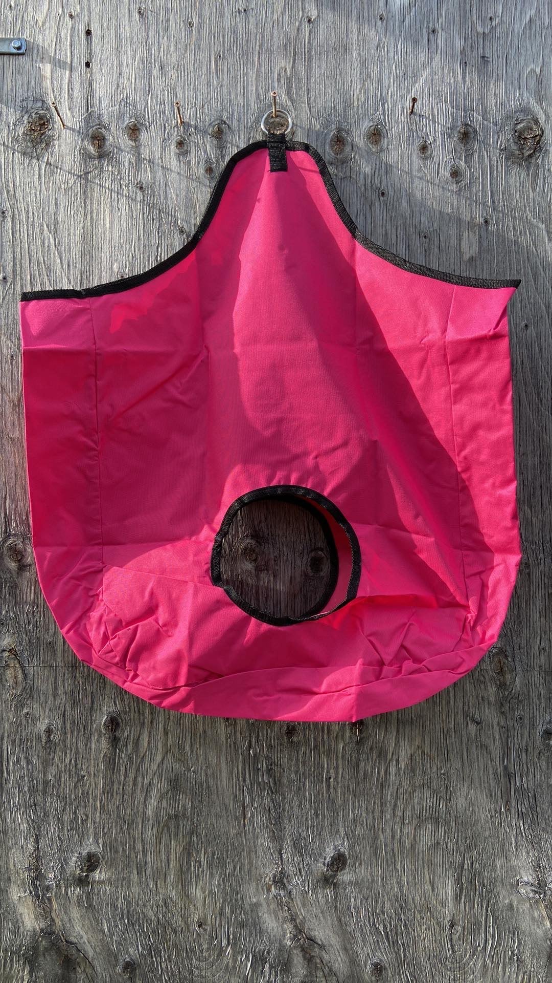 Double hole opening hay bags