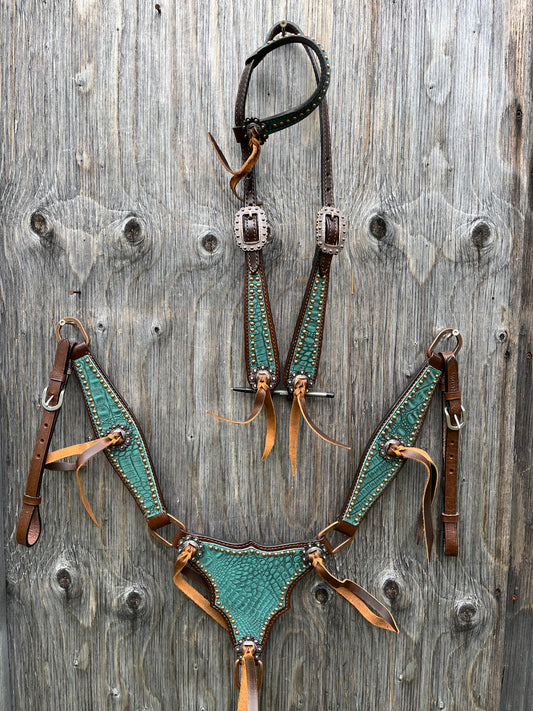 Turquoise gladiator tack set