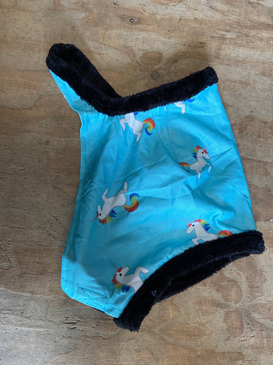 Cob/small unicorn fly mask