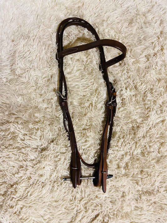 Oiled browband quick change headstall