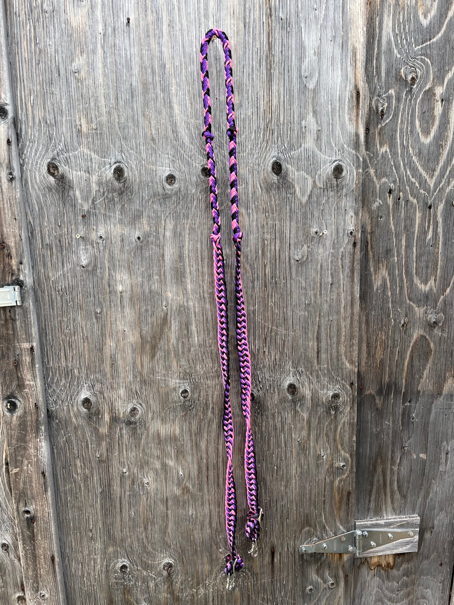 Pink purple black barrel reins