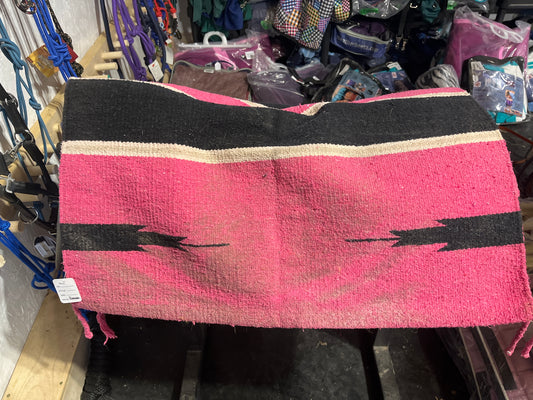 Pink used saddle blanket