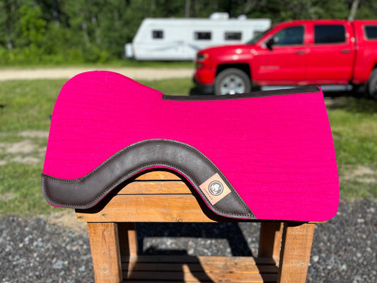 Hot pink flex fit open wither close contact wool pad
