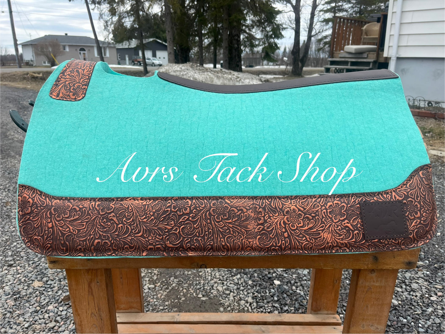 Mint Brown Floral 30 x 7/8