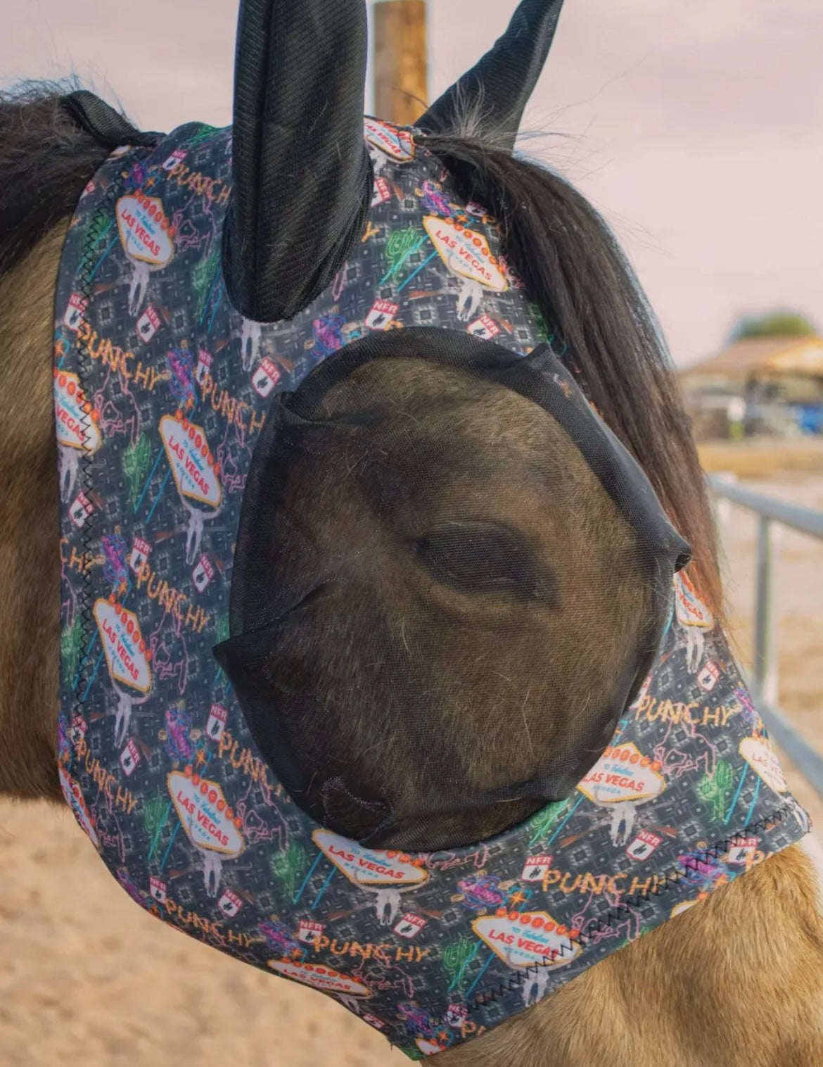 Rodeo Lycra fly mask with ears