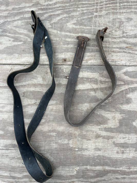Black leather latigo and cheap old rear cinch