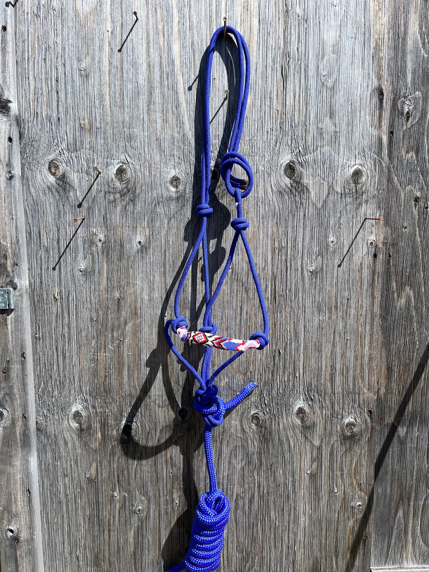 Rope halters with lead several designs